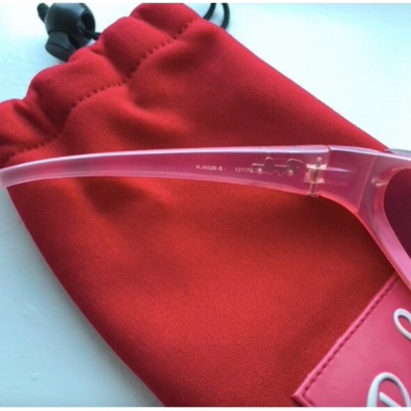 Ray Ban Junior Sunglasses RJ 9026-S Pink Sports 117/71 58 mm - Lenses Scratched - Picture 3 of 5